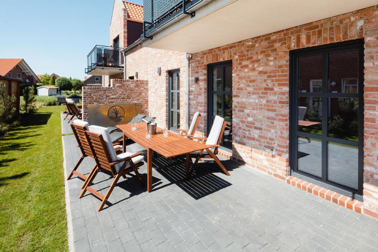 Kuesten Suite Sued - Seitliche Wasserlage, Terrasse, 70Qm Greetsiel Esterno foto