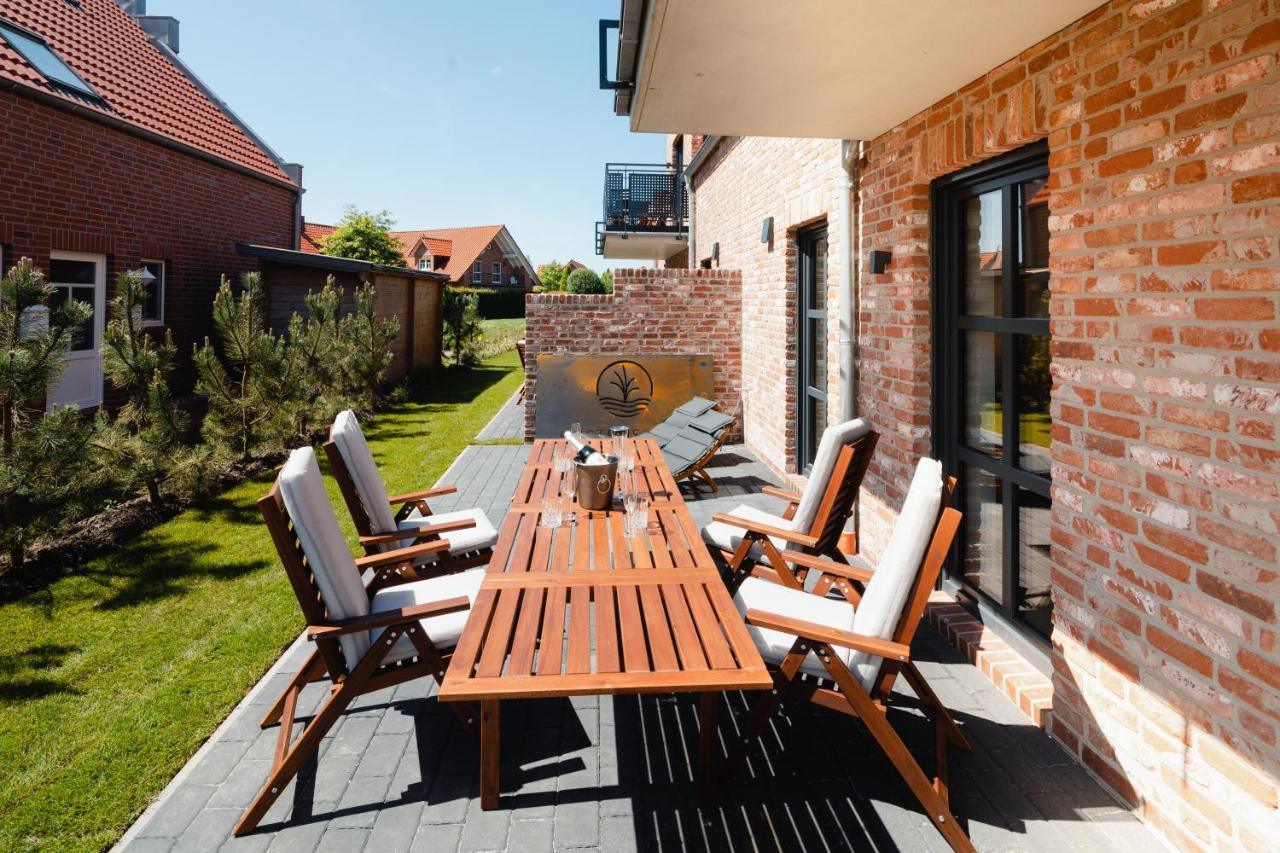Kuesten Suite Sued - Seitliche Wasserlage, Terrasse, 70Qm Greetsiel Esterno foto